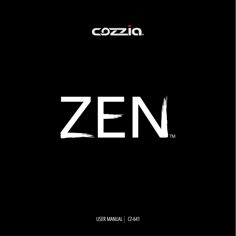 Página 1 del manual Manual de usuario Cozzia ZEN