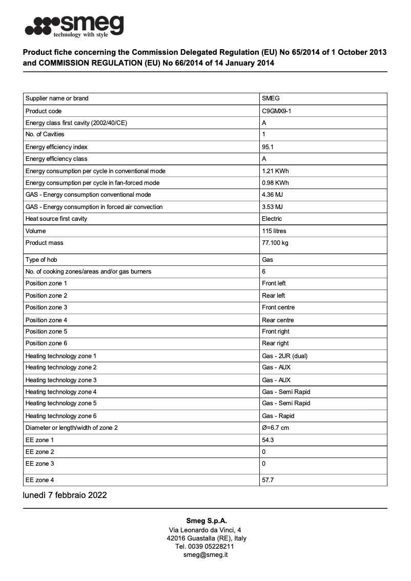 Page n°1 - Brochure Smeg C9GMX9-1