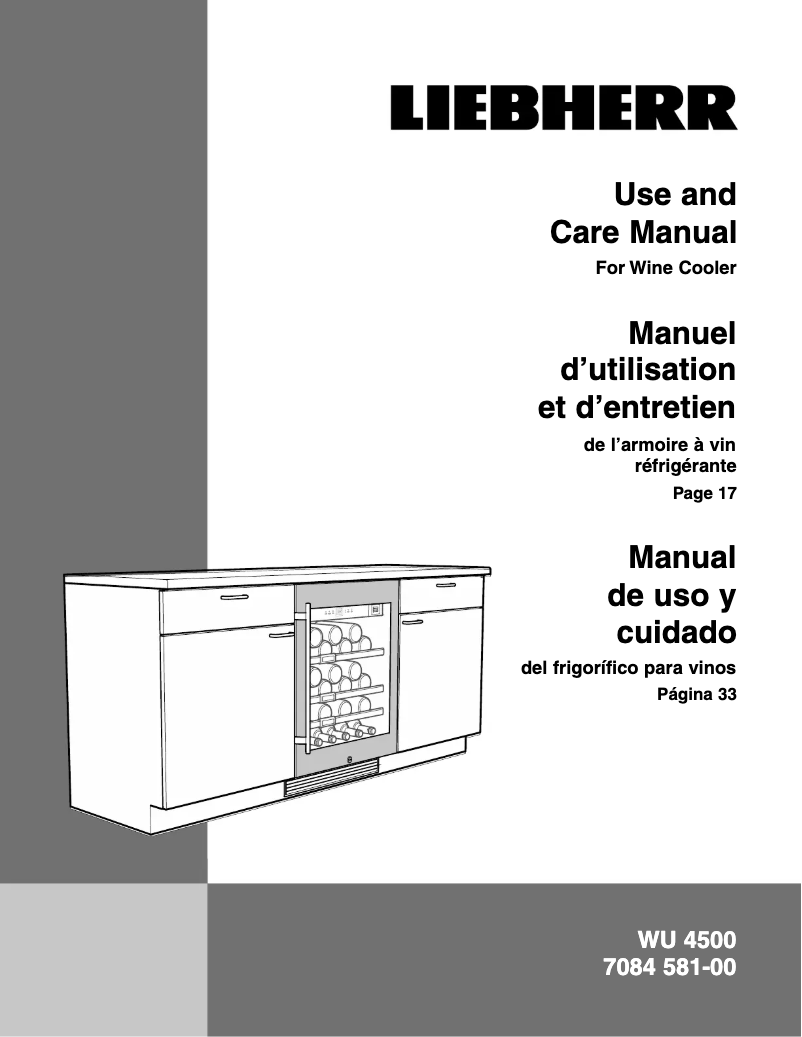 Page n°1 - Manuel utilisateur Liebherr WU-4500
