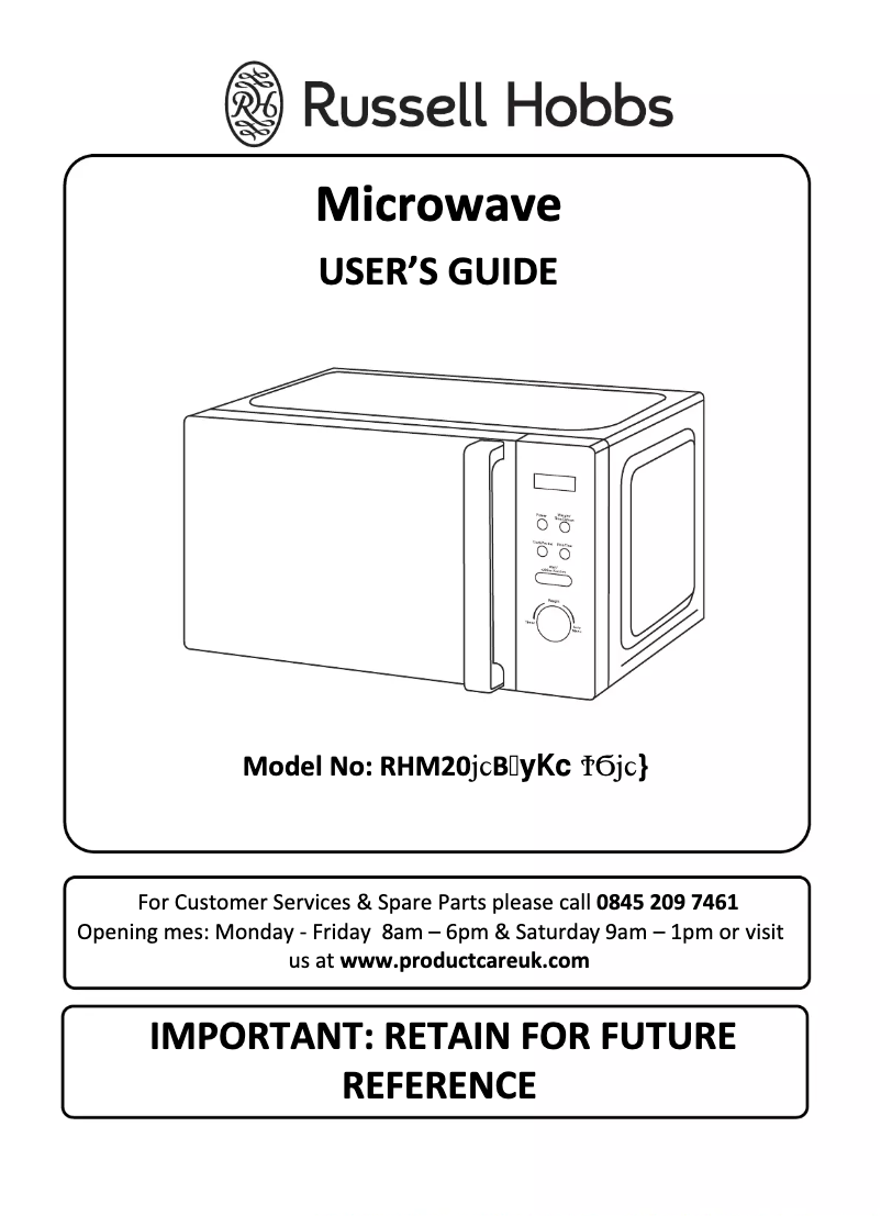 Image de la première page du manuel de l'appareil RHM2076