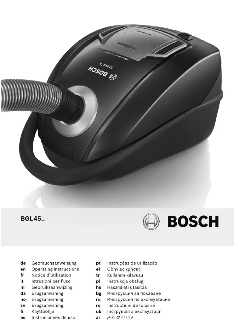 Page n°1 - Manuel utilisateur Bosch BGL451200