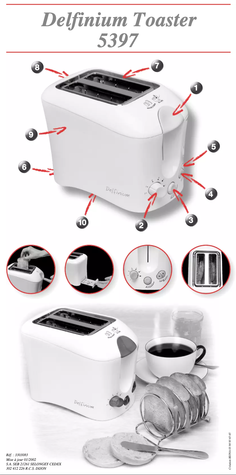Page n°1 - Manuel utilisateur Tefal Delfinium 5397