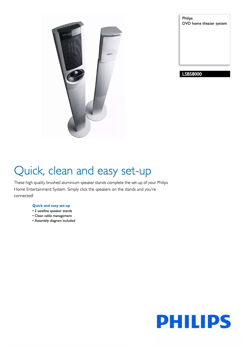 Page 1 de la notice Brochure Philips LSBS8000