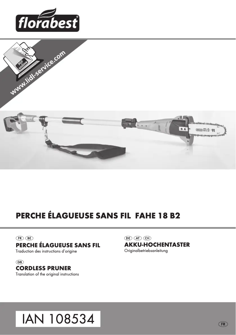 Image de la première page du manuel de l'appareil FAHE 18 B2