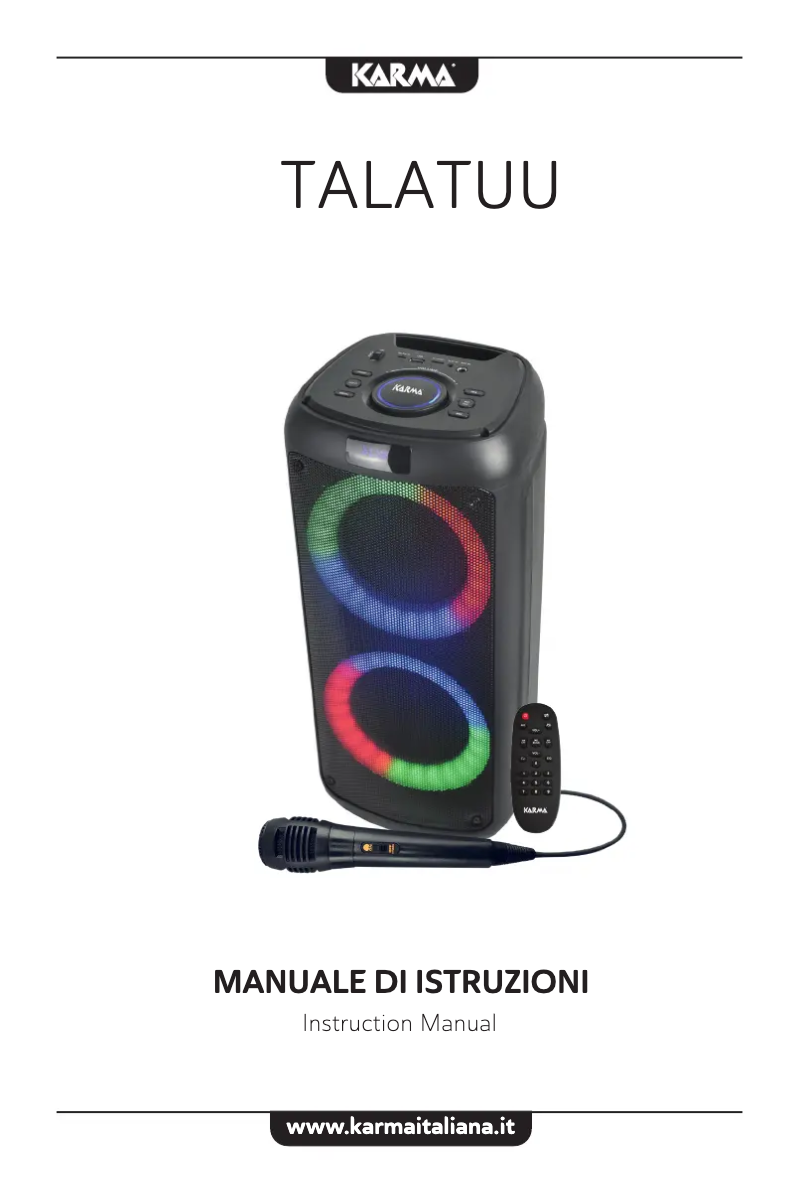Page 1 de la notice Manuel utilisateur Karma TALATUU