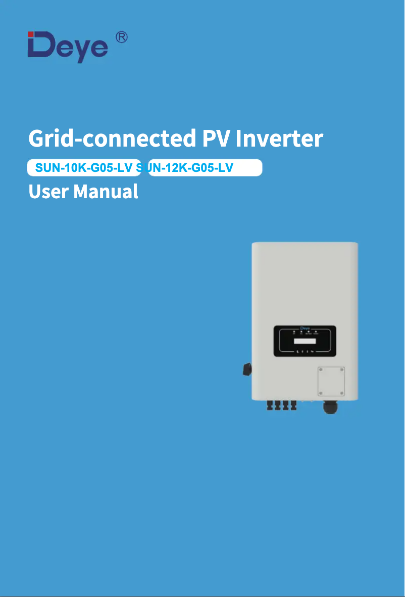 Page 1 de la notice Manuel utilisateur Deye SUN-10K-G05-LV