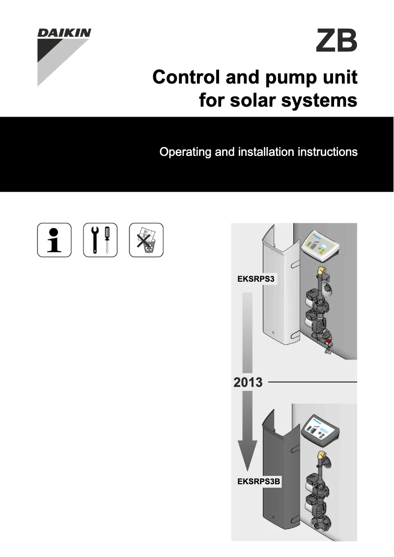Imagen de la primera página del manual del dispositivo EKSRPS3B