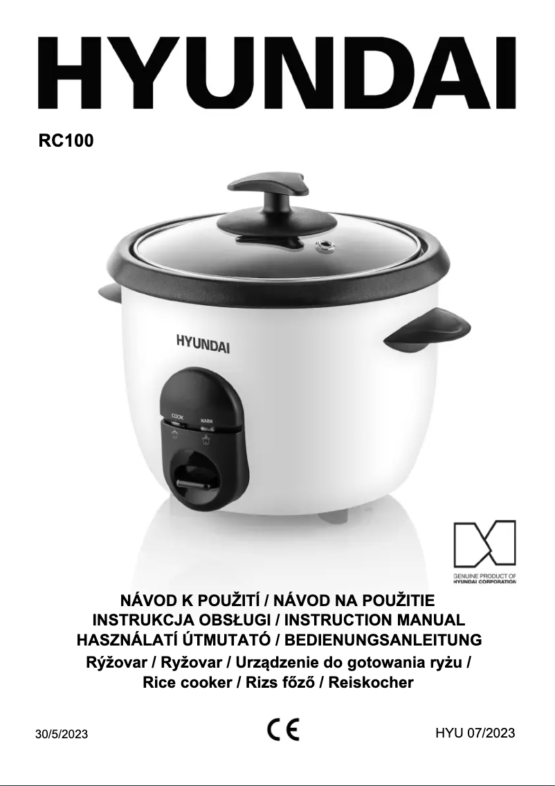 Imagen de la primera página del manual del dispositivo RC 100 B