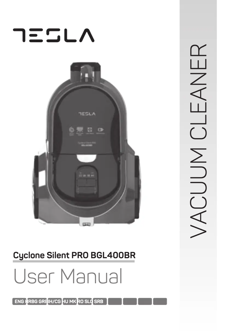 Page 1 de la notice Manuel utilisateur Tesla Cyclone Silent PRO BGL400BR