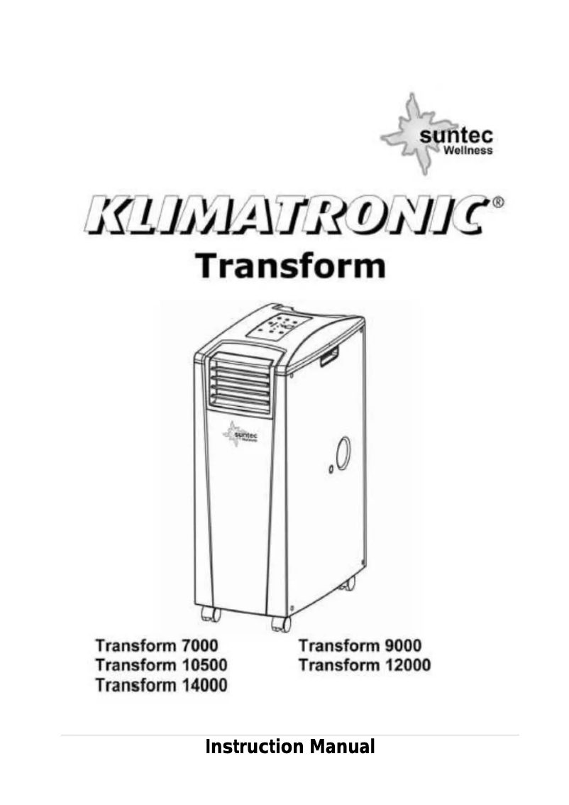 Page n°1 - Manuel utilisateur Suntec Transform 7000