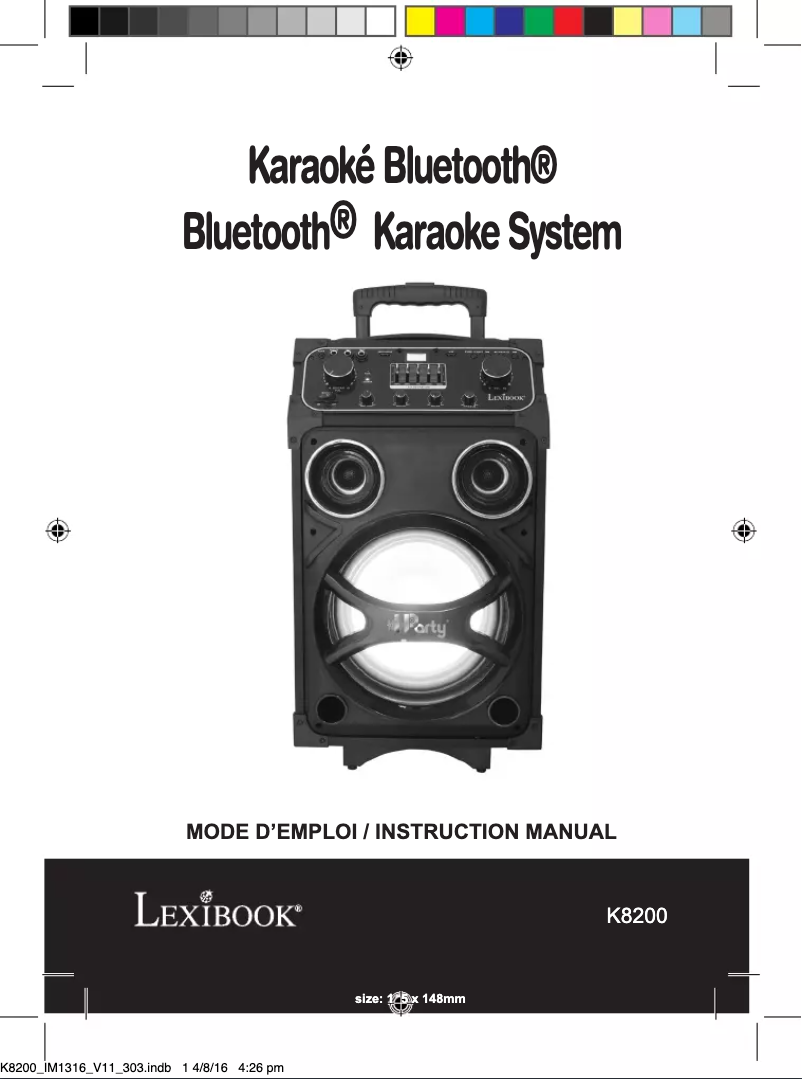 Page 1 de la notice Manuel utilisateur Lexibook K8200