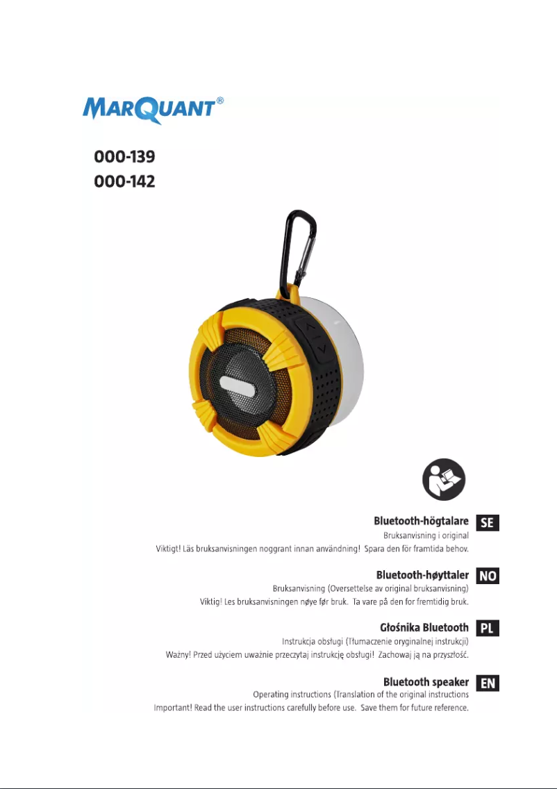 Page n°1 - Manuel utilisateur Marquant 000-139