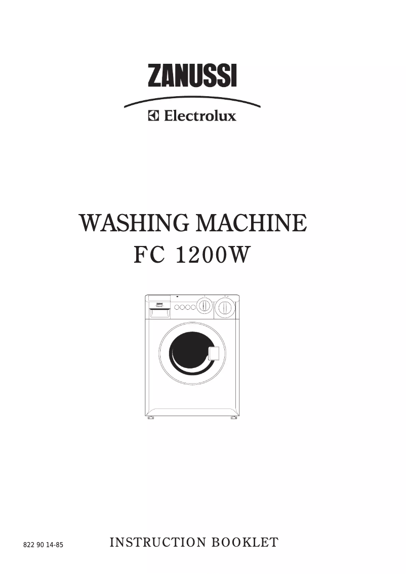 Image de la première page du manuel de l'appareil FC 1200 W