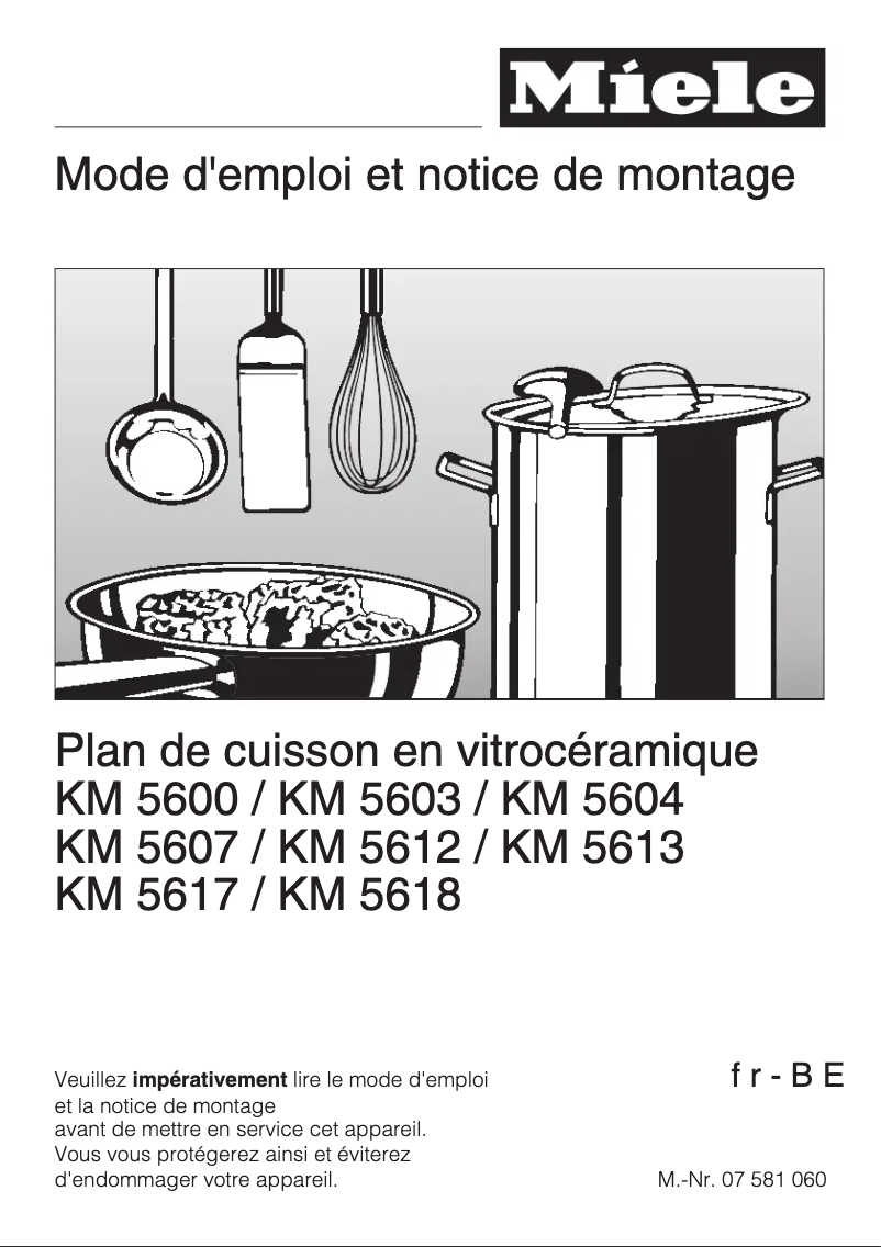 Image de la première page du manuel de l'appareil KM 5603