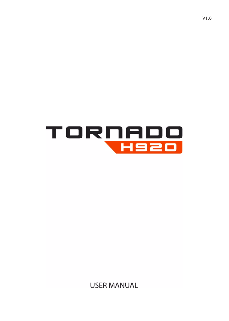 Page n°1 - Manuel utilisateur Yuneec Tornado H920