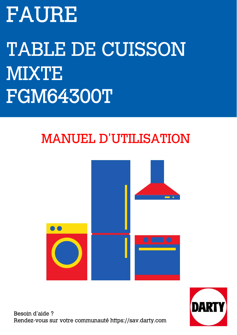 Image de la première page du manuel de l'appareil FGM64300T