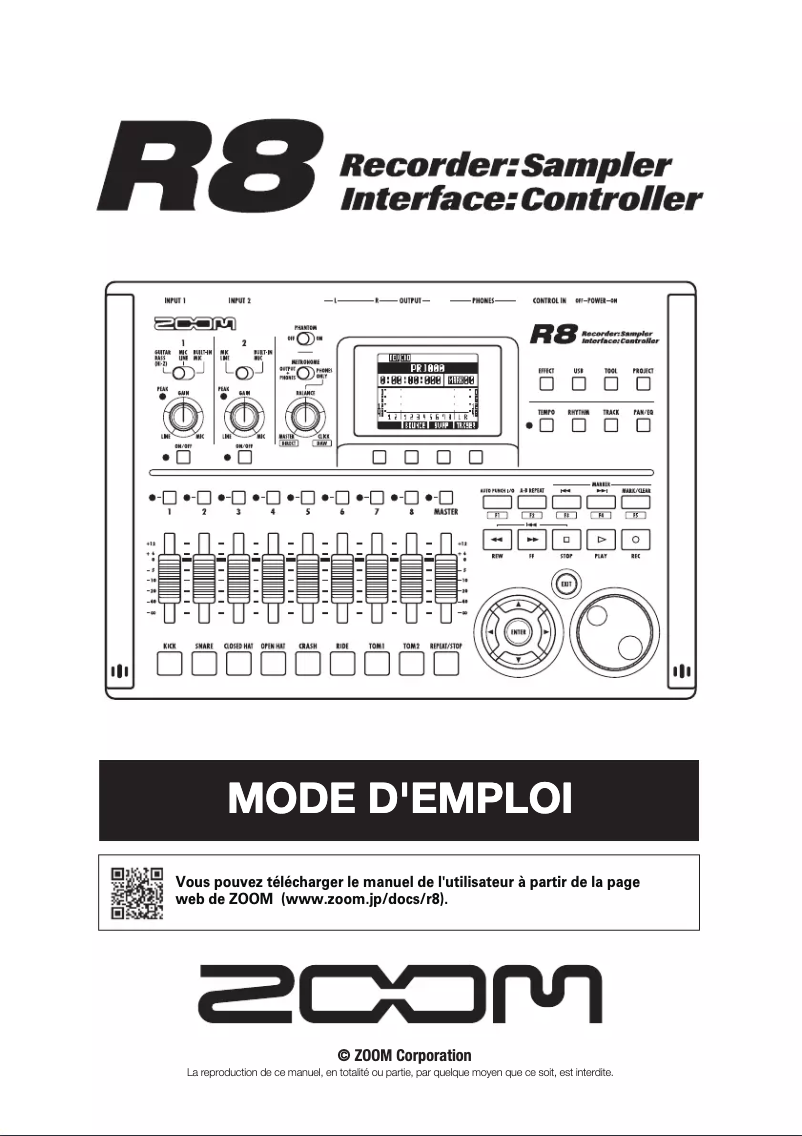 Página 1 del manual Manual de usuario Zoom R8