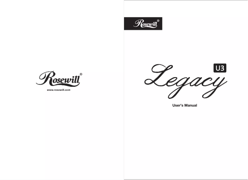 Page n°1 - Manuel utilisateur Rosewill Legacy U3