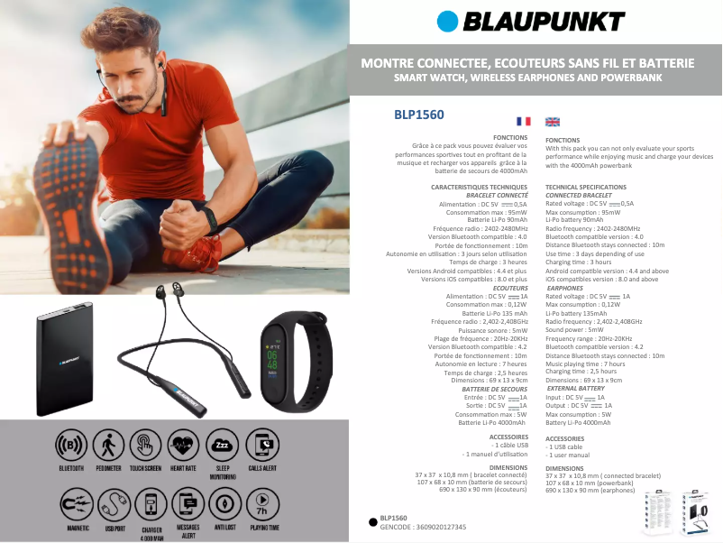 Image de la première page du manuel de l'appareil BLP1560