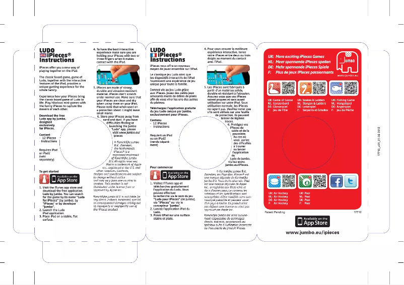 Image de la première page du manuel de l'appareil IPieces Ludo