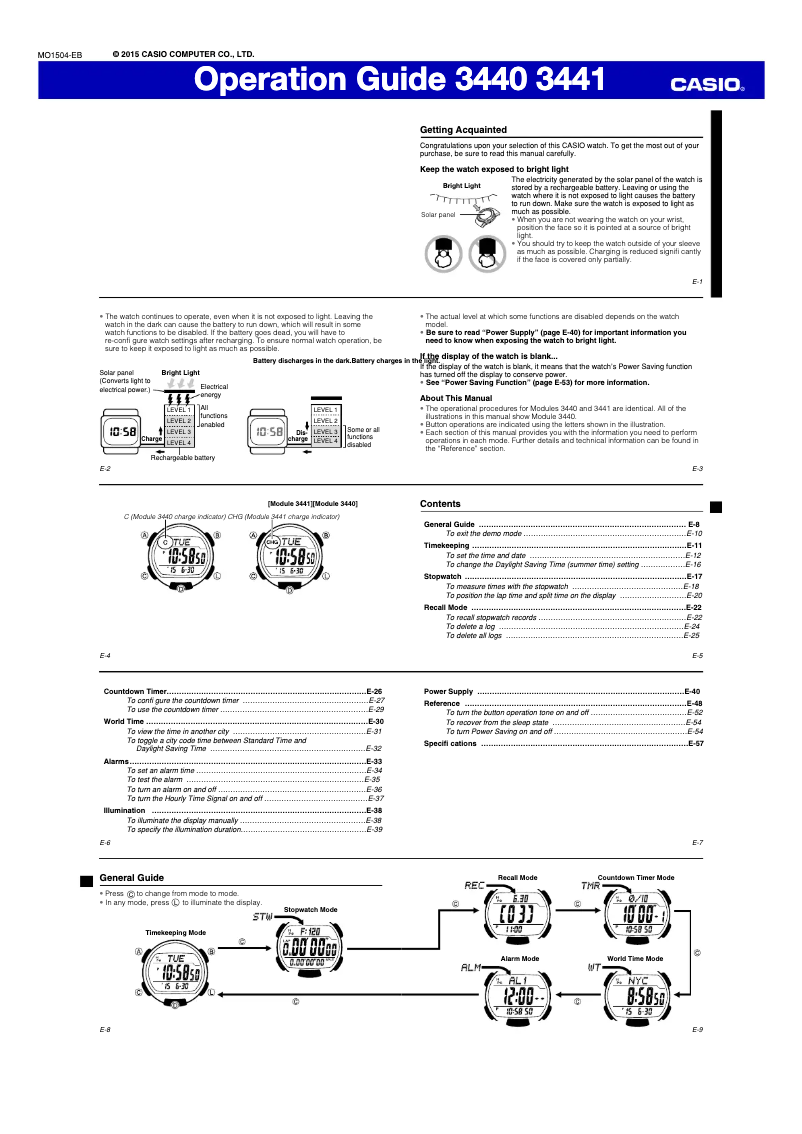 Page n°1 - Manuel utilisateur Casio STL-S300H-1BEF