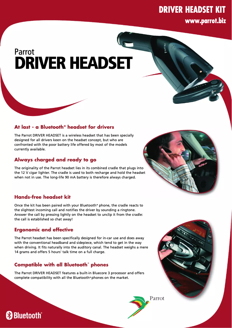 Image de la première page du manuel de l'appareil Driver Headset