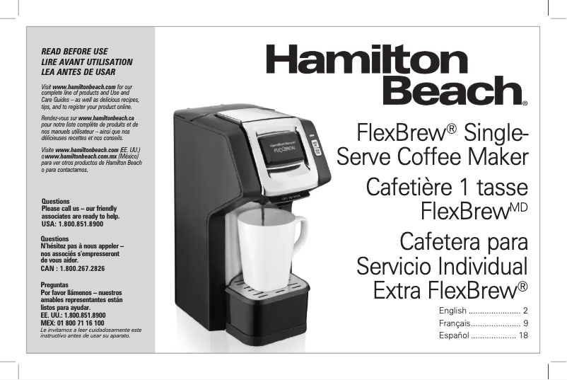 Página 1 del manual Manual de usuario Hamilton Beach FlexBrew 49979