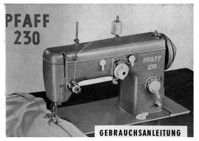 Page n°1 - Manuel utilisateur Pfaff 230