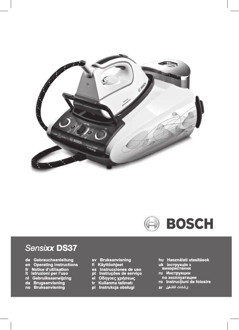 Page 1 de la notice Manuel utilisateur Bosch Sensixx DS37 ProEnergy TDS372410E