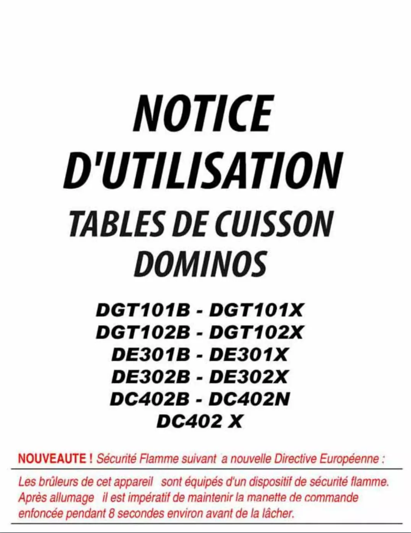 Page 1 de la notice Manuel utilisateur California DC402B