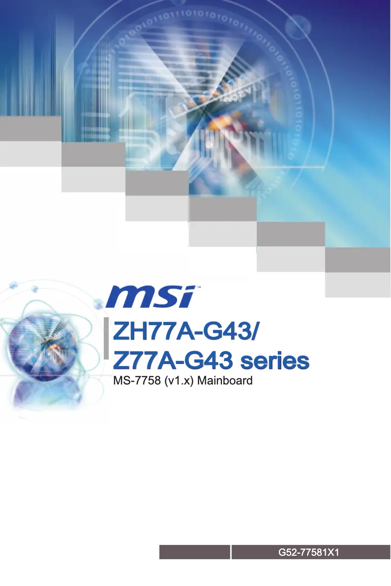 Page n°1 - Manuel utilisateur MSI Z77A-G43