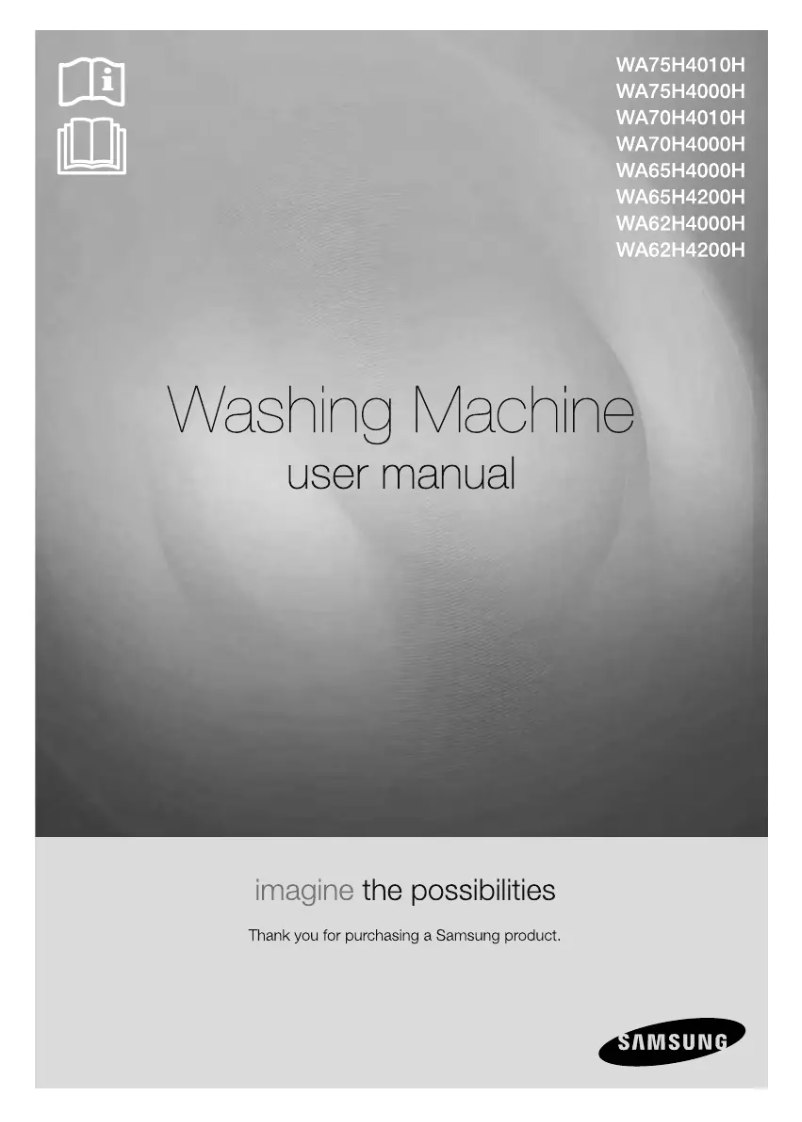 Page 1 de la notice Manuel utilisateur Samsung WA62H4200H