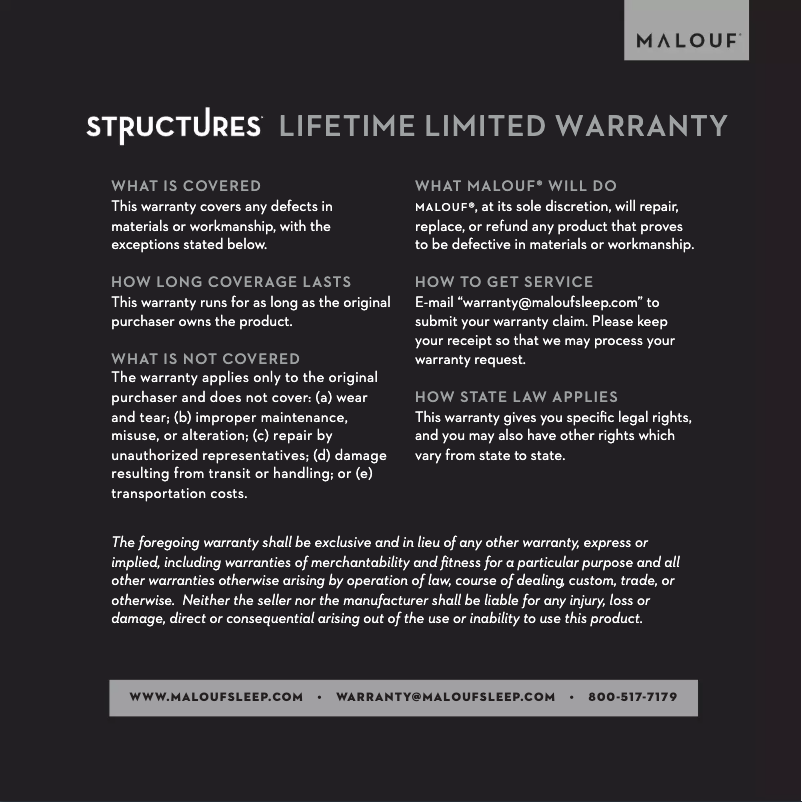 Page n°1 - Manuel utilisateur Malouf ST22FF18HD