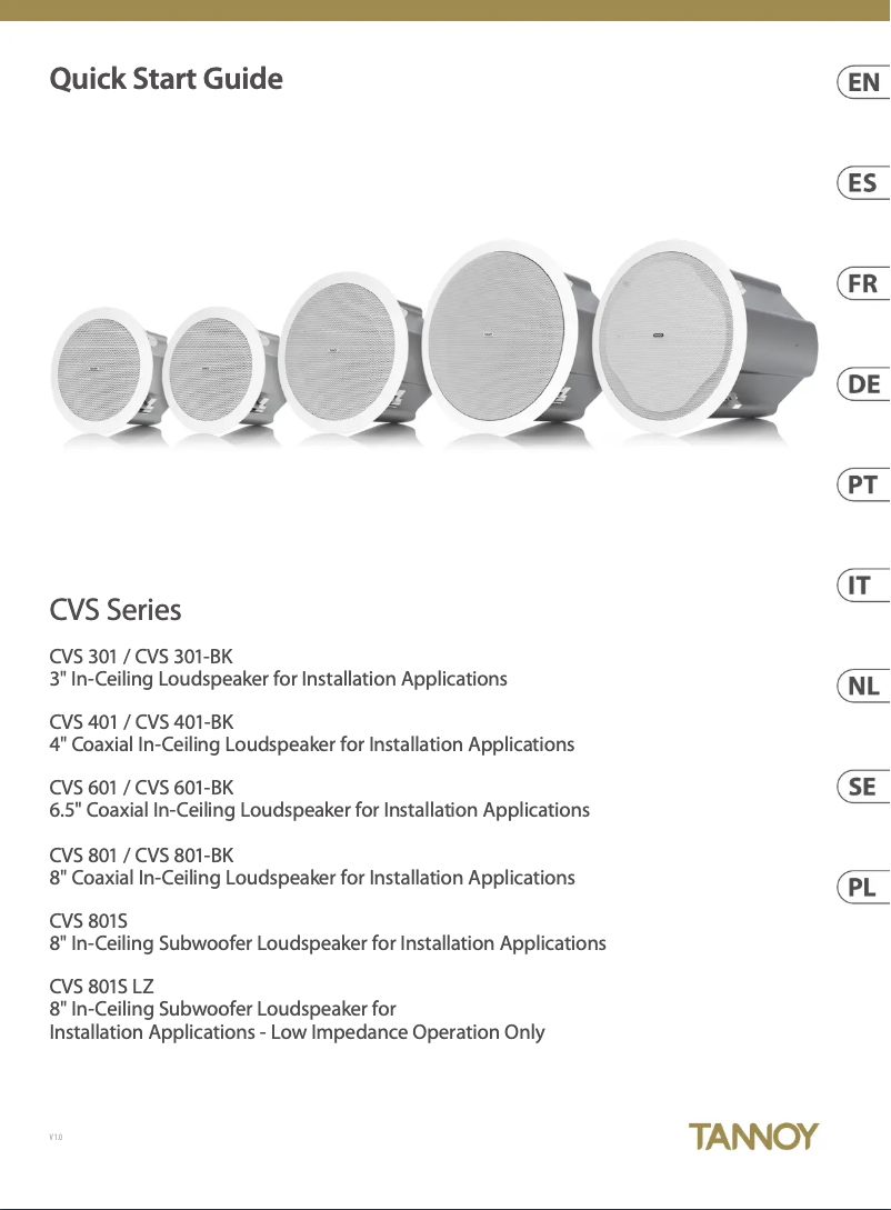 Image de la première page du manuel de l'appareil CVS 801S