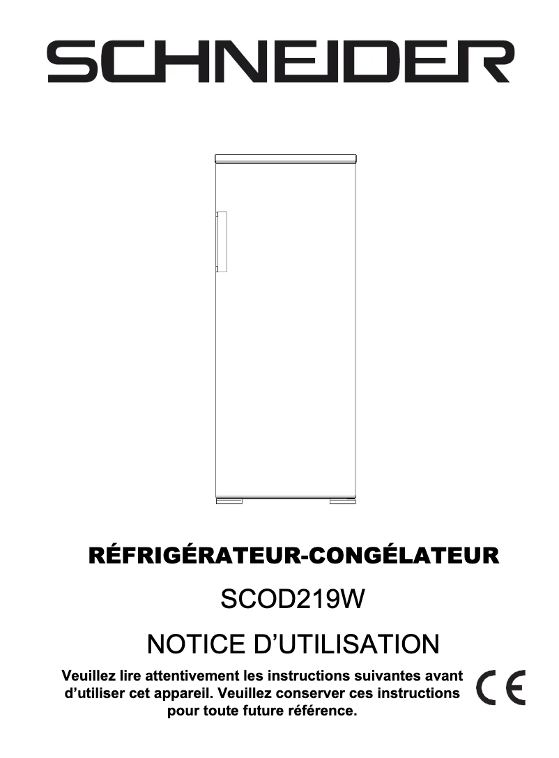 Page 1 de la notice Manuel utilisateur Schneider SCOD219W