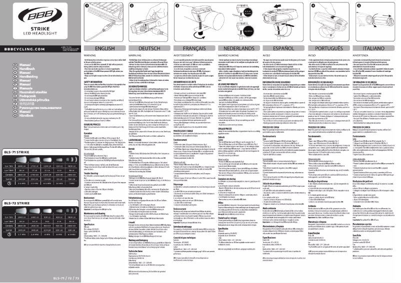 Page 1 de la notice Manuel utilisateur BBB Strike 500 BLS-72