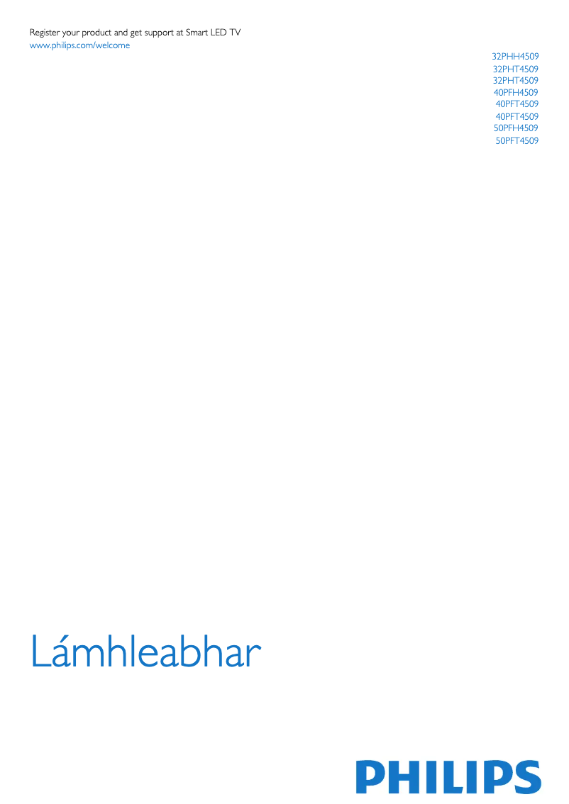 Image de la première page du manuel de l'appareil 4000 series 40PFH4509