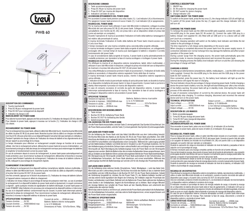 Image de la première page du manuel de l'appareil PWB 60