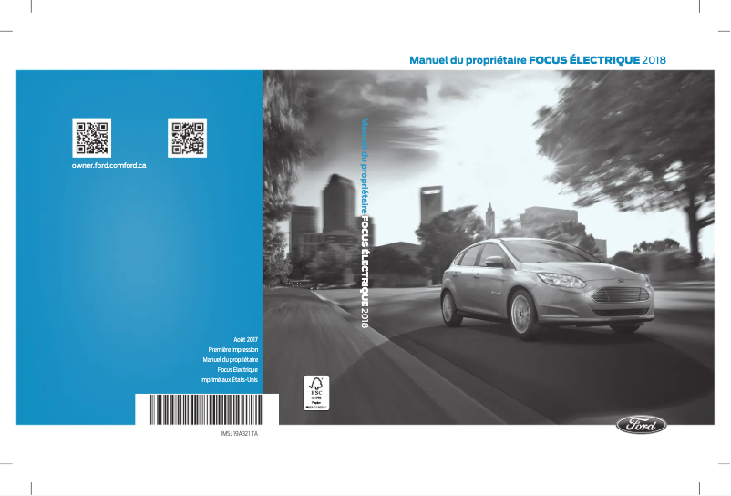 Page 1 de la notice Manuel utilisateur Ford Focus Electric (2018)