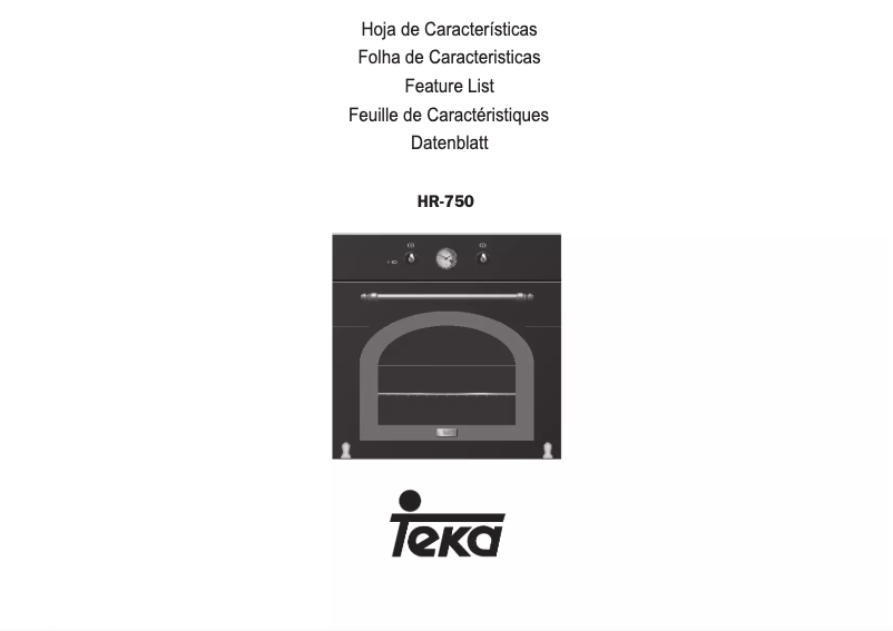 Página 1 del manual Manual de uso y mantenimiento Teka HR 750