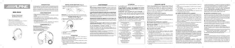 Page n°1 - Manuel utilisateur Alpine SHS-D400