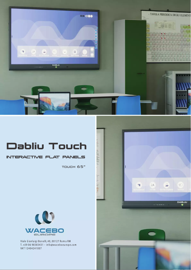 Page n°1 - Manuel utilisateur Wacebo Europe DBLWE-E8X-65-40T-4K