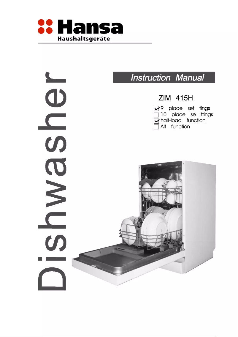 Page n°1 - Manuel utilisateur Hansa ZIM 415H