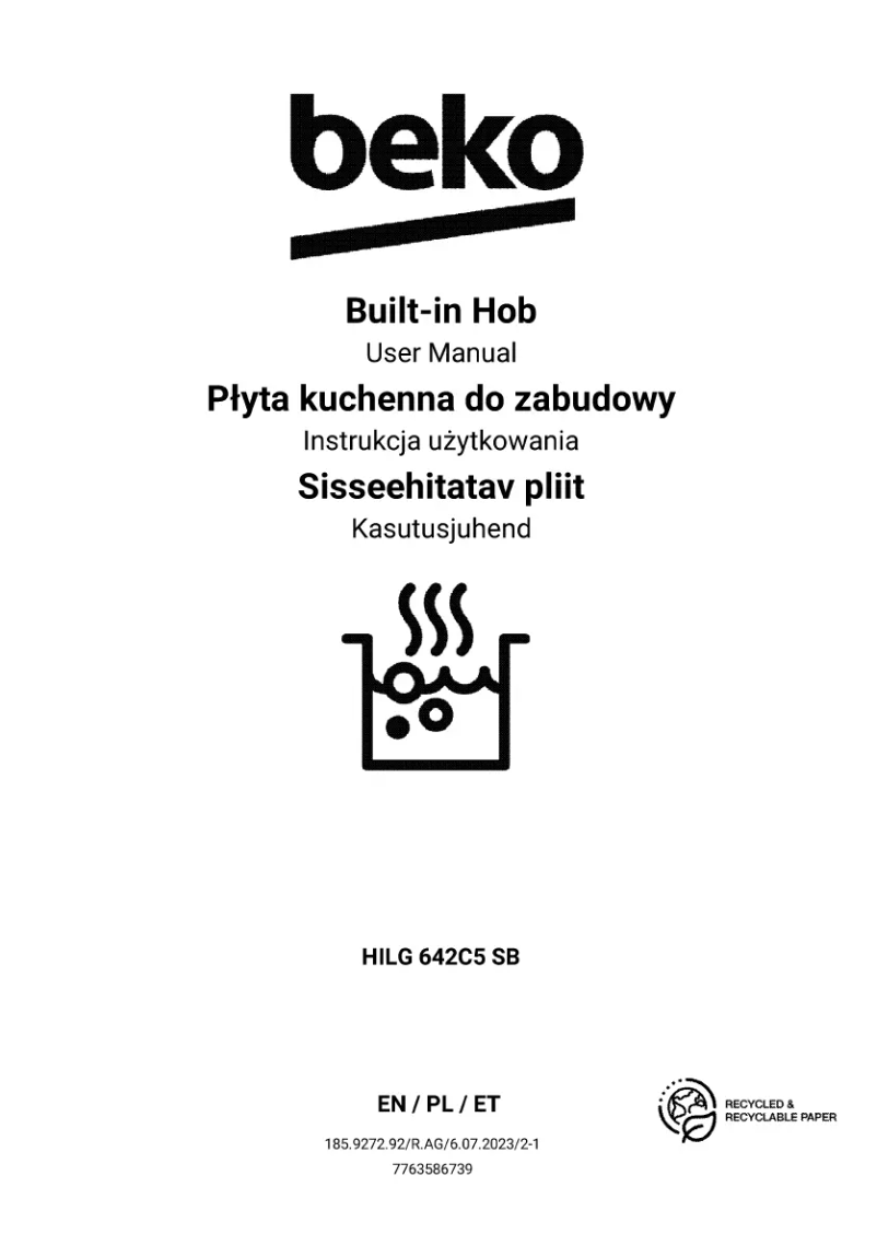 Image de la première page du manuel de l'appareil HILG 642C5 SB