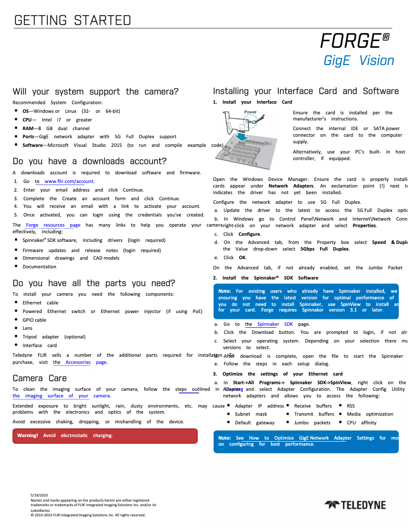 Page 1 de la notice Manuel utilisateur FLIR Forge