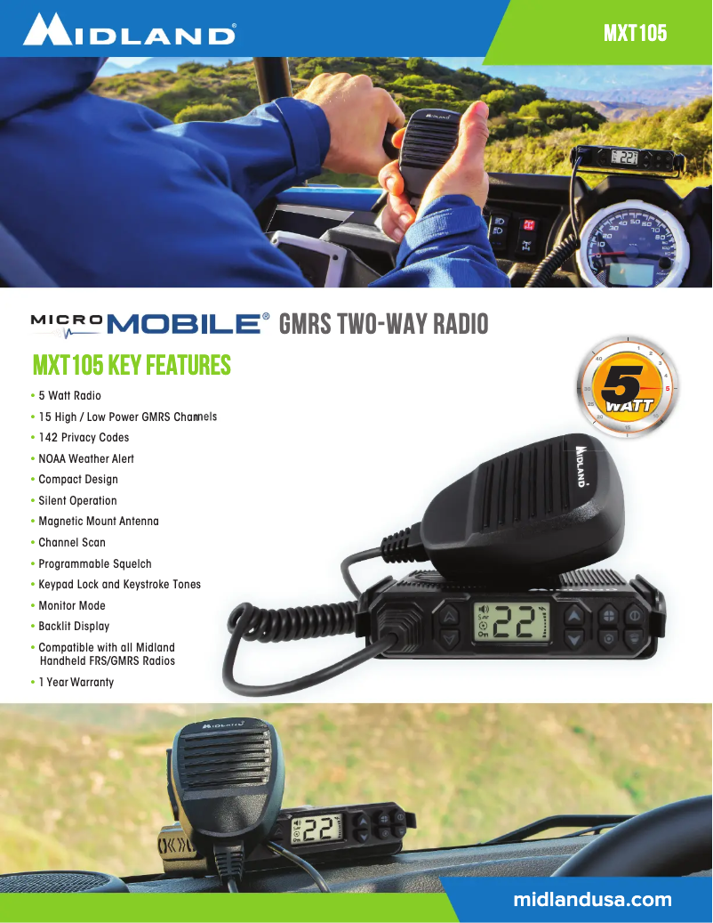Image de la première page du manuel de l'appareil MicroMobile MXT105
