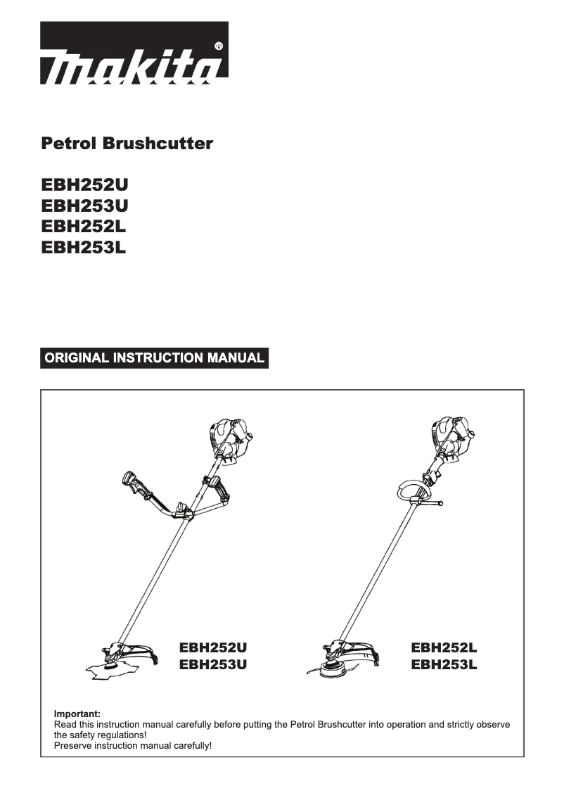 Página 1 del manual Manual de usuario Makita EBH252U