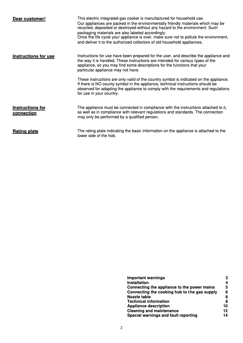 Page n°1 - Manuel utilisateur Gorenje GTW761UB