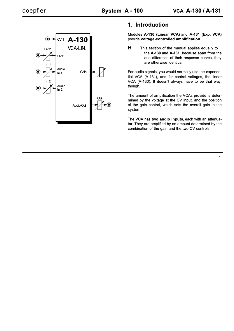 Image de la première page du manuel de l'appareil A-131