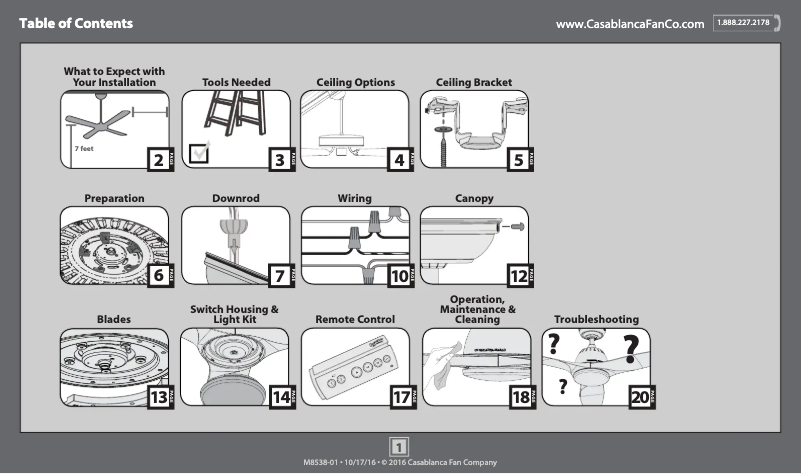 Page 1 de la notice Manuel utilisateur Casablanca Wisp